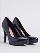 Marks & Spencer Stiletto Platform Court Shoes With Insolia&reg; Navy