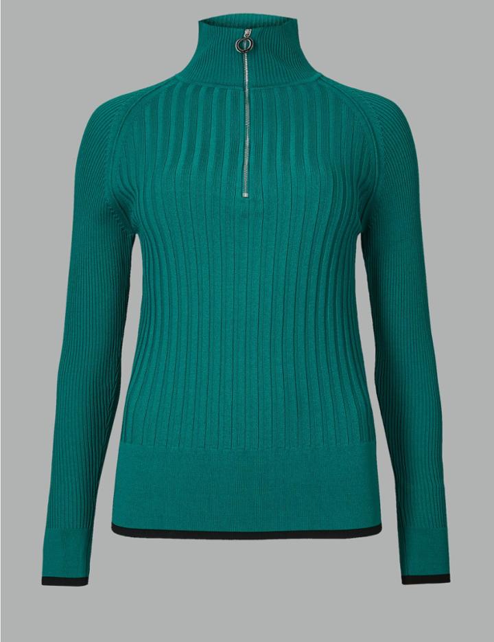 Marks & Spencer Textured Jumper Sea Green