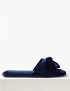 Marks & Spencer Twisted Flattie Mule Slippers Navy