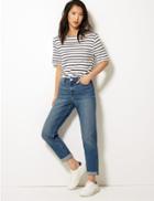 Marks & Spencer Relaxed Mid Rise Slim Jeans Light Indigo