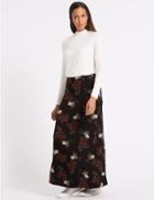 Marks & Spencer Jersey Maxi Skirt Black Mix