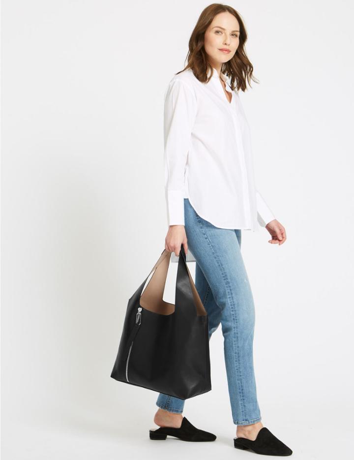 Marks & Spencer Faux Leather Hobo Bag Black