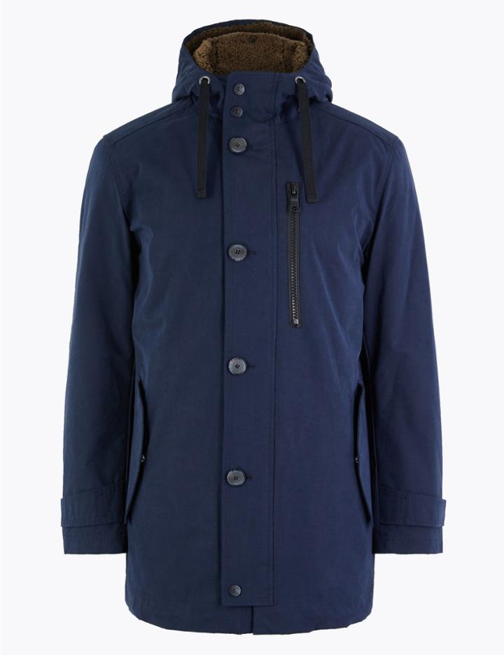 Marks & Spencer Borg Lined Parka Navy