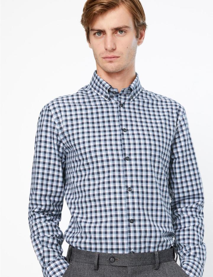 Marks & Spencer Cotton Rich Twill Tailored Fit Shirt