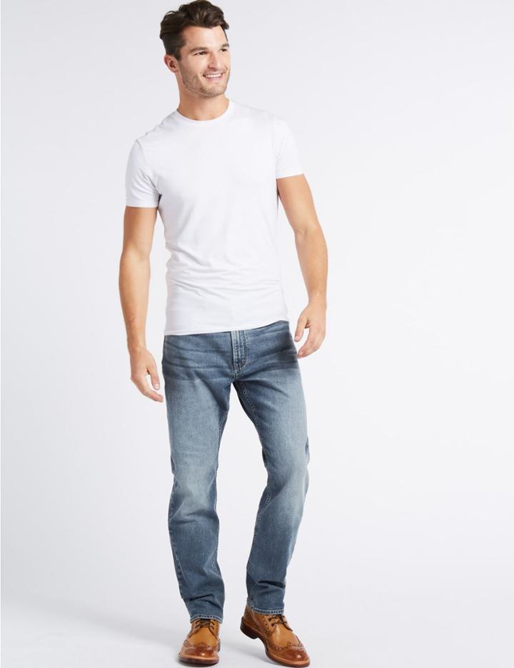 Marks & Spencer Sustainable Stay Fresh Stretch Jeans Medium Blue Mix