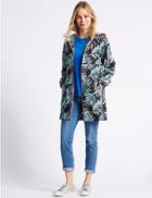 Marks & Spencer Palm Print Ripstop Trench Coat Multi
