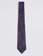 Marks & Spencer Pure Silk Floral Print Tie Rust Mix