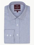 Marks & Spencer Pure Cotton Slim Fit Shirt Blue Mix