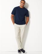 Marks & Spencer Tapered Fit Pure Cotton Chinos Light Stone