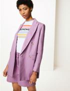 Marks & Spencer Linen Rich Shorts Lilac
