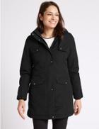 Marks & Spencer Hooded Parka With Stormwear&trade; Black