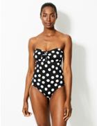 Marks & Spencer Secret Slimming&trade; Spotted Bandeau Swimsuit Black Mix