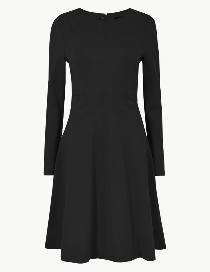Marks & Spencer Empire Seam Fit & Flare Dress Black