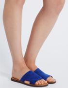 Marks & Spencer Leather Cut Out Mule Shoes Cobalt