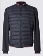 Marks & Spencer Quilted Bomber Jacket With Stormwear&trade; Navy