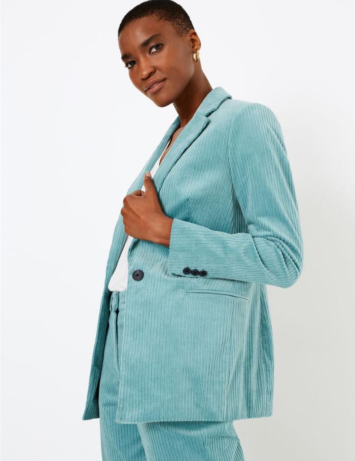 Marks & Spencer Corduroy Blazer Duck Egg