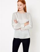 Marks & Spencer Pure Silk Relaxed Fit Blouse Ecru