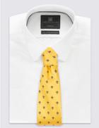 Marks & Spencer Pure Silk Geometric Print Tie Yellow