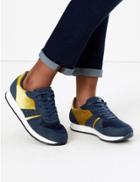 Marks & Spencer Lace Up Trainers Navy Mix
