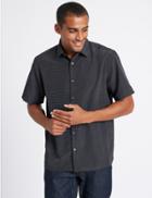 Marks & Spencer Easy Care Printed Shirt Black Mix