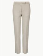 Marks & Spencer Slim Leg Ankle Grazer Trousers Neutral
