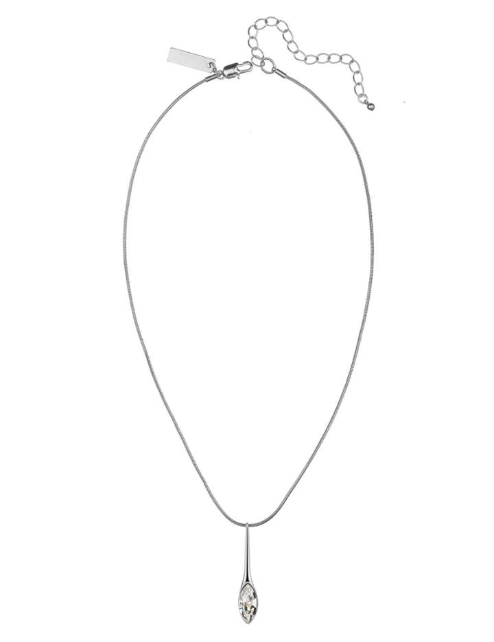 Marks & Spencer Navette Pendant Necklace Made With Swarovski&reg; Elements White Mix