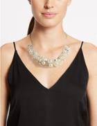 Marks & Spencer Pearl Effect Cluster Bud Necklace Silver Mix