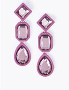 Marks & Spencer Crystal Drop Earrings Pink Mix