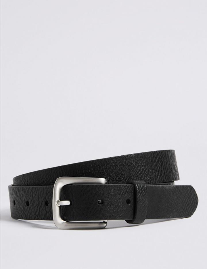 Marks & Spencer Rectangular Buckle Casual Belt Black