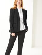 Marks & Spencer Tailored Gold Button Blazer Black