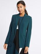 Marks & Spencer Open Front 2 Pocket Jacket Teal