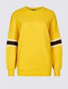 Marks & Spencer Pure Cotton Long Sleeve Sweatshirt Ochre
