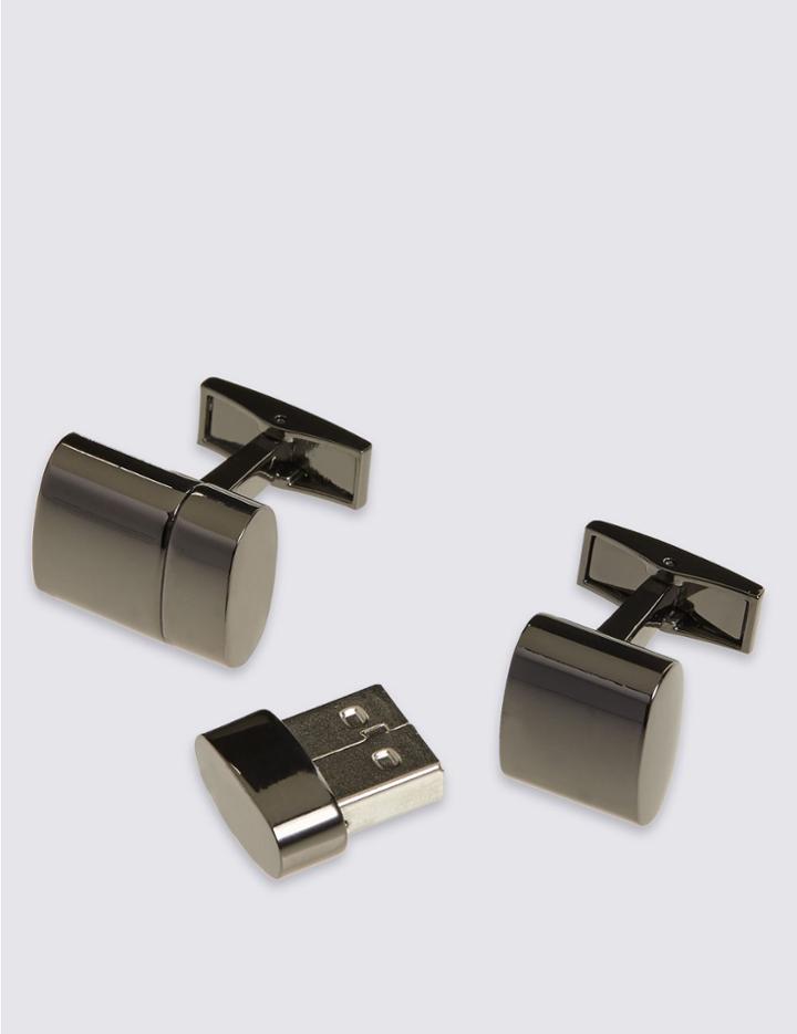 Marks & Spencer Usb Cufflinks White