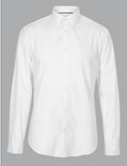 Marks & Spencer Slim Fit Cotton Rich Shirt White