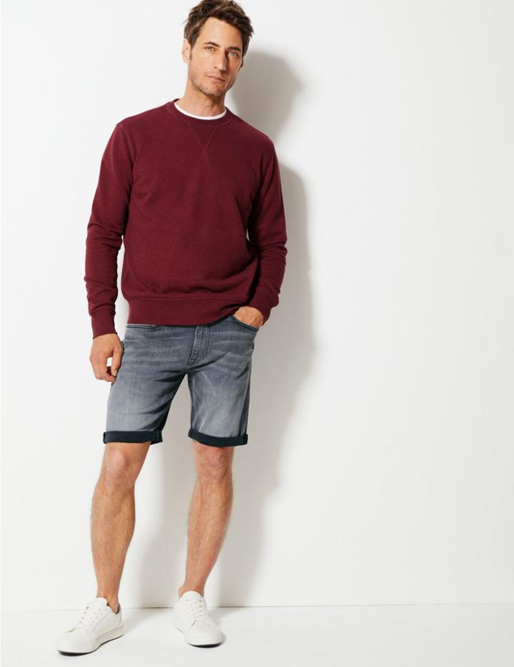 Marks & Spencer Slim Fit Denim Shorts Grey