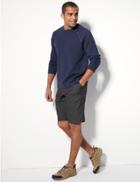 Marks & Spencer Cotton Rich Trekking Shorts With Stormwear&trade; Charcoal