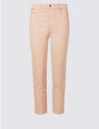 Marks & Spencer High Rise Cropped Straight Leg Jeans Copper Rose