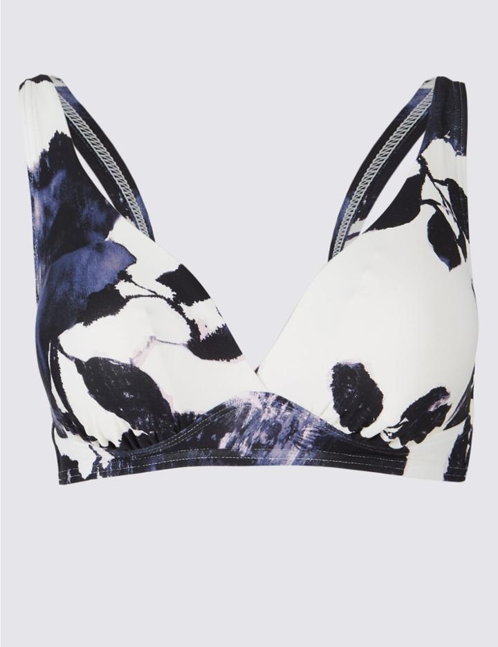Marks & Spencer Fuller Bust Non-wired Bikini Top White Mix