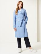 Marks & Spencer Double Breasted Trench Coat Periwinkle