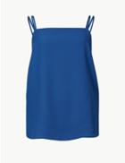 Marks & Spencer Square Neck Camisole Top Bright Blue