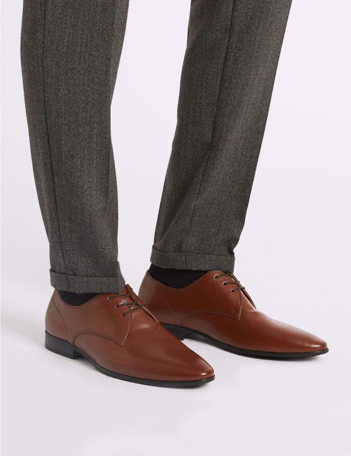 Marks & Spencer Lace-up Derby Shoes Brown