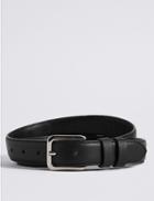 Marks & Spencer Leather Double Keeper Chino Belt Black