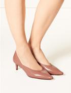 Marks & Spencer Kitten Heel Pointed Court Shoes Nude Mix
