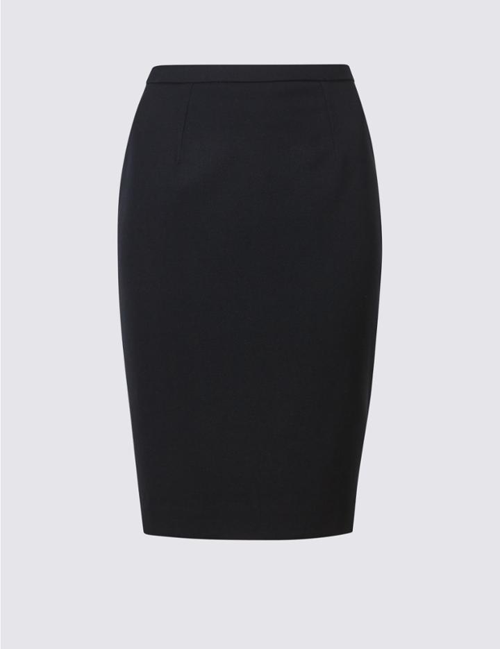 Marks & Spencer Petite Pencil Skirt Black