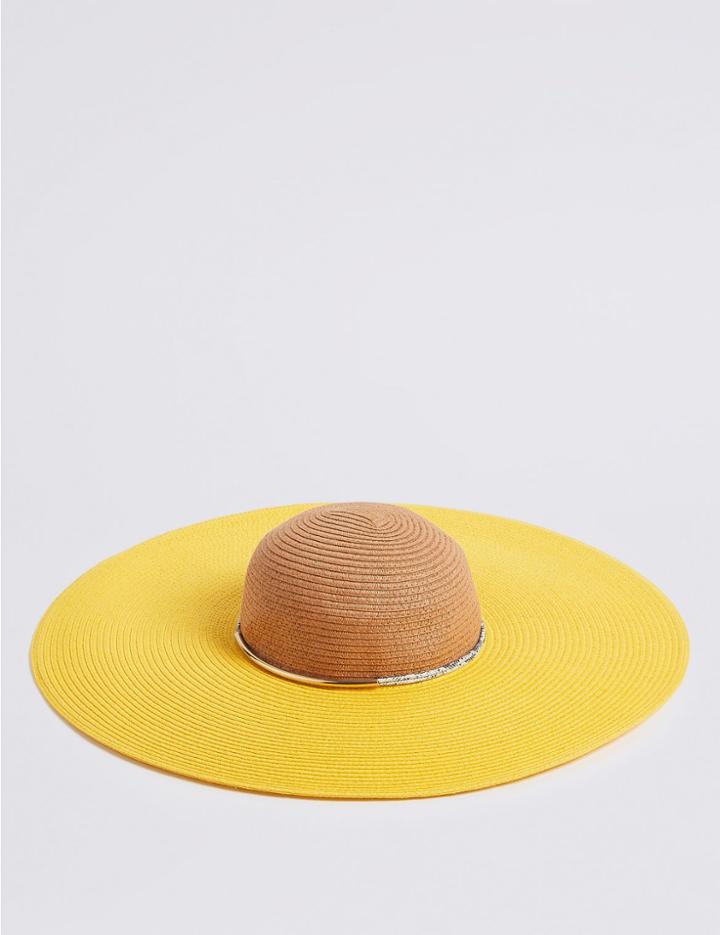 Marks & Spencer Colour Block Floppy Hats Yellow