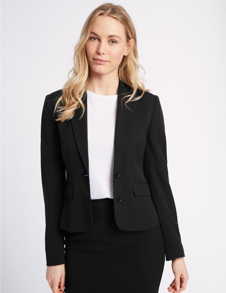 Marks & Spencer Tailored Button Cuff Blazer Black