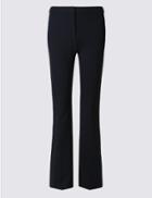 Marks & Spencer Slim Bootcut Trousers Navy Mix