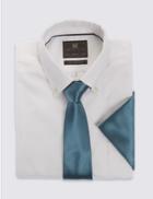 Marks & Spencer Pure Silk Tie & Pocket Square Set Sage