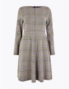Marks & Spencer Petite Checked Fit & Flare Dress Multi