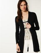 Marks & Spencer Jersey Longline Cardigan Black